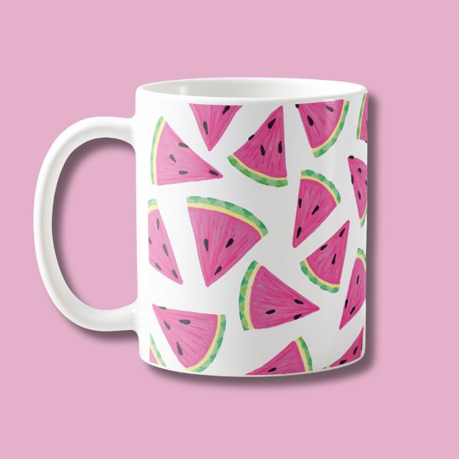 Watermelon Slice Pattern Coffee Mug (Watermelon pattern mug)