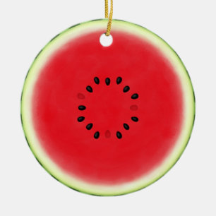 Watermelon Slice Personalised Ceramic Ornament
