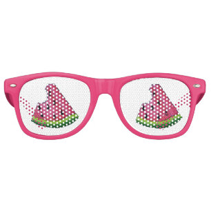 Watermelon Slice Picnic Pink Fruit Melon Wedge Retro Sunglasses