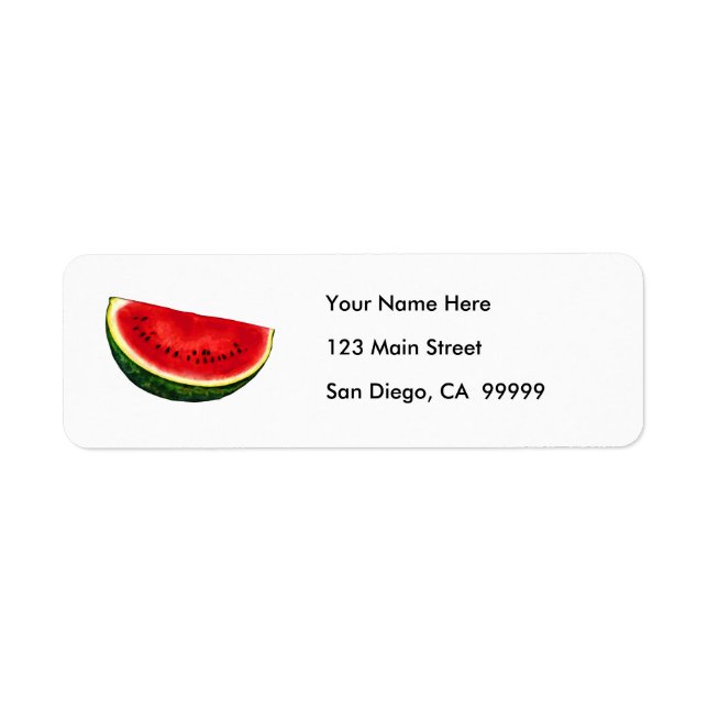 Watermelon Slice Return Address Label (Front)