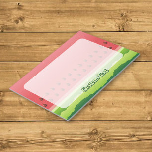 Watermelon slice seamless background notepad