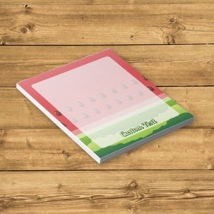 Watermelon slice seamless background notepad