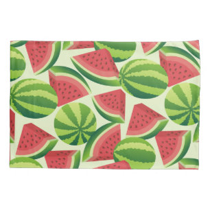 Watermelon slice seamless background pillowcase