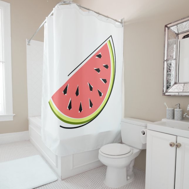 Watermelon Slice shower curtain (In Situ)