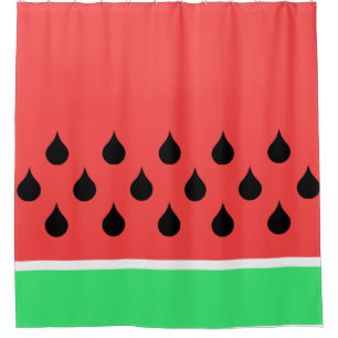 watermelon slice shower curtain