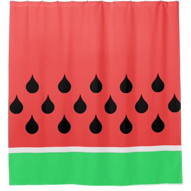 watermelon slice shower curtain (Front)