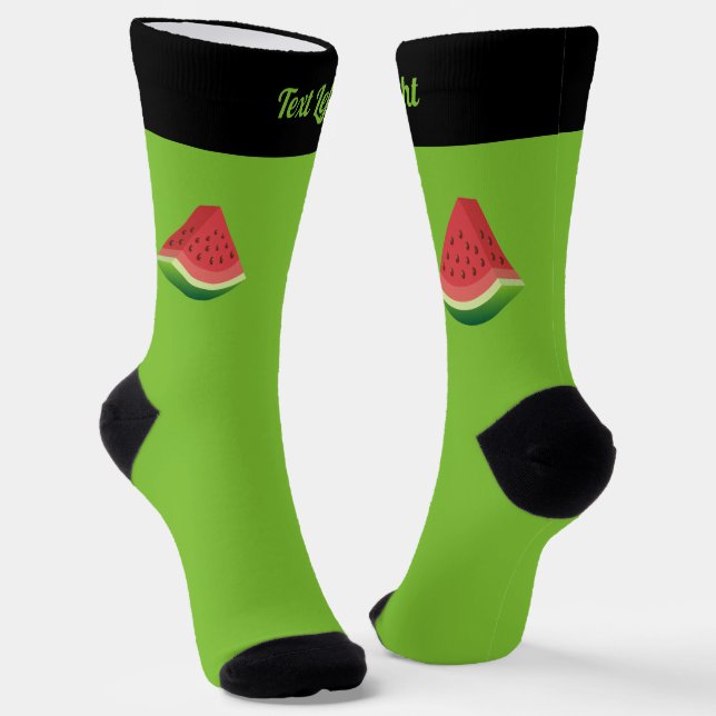 Watermelon Slice Socks (Angled)
