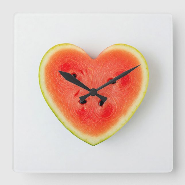 watermelon slice  square wall clock (Front)