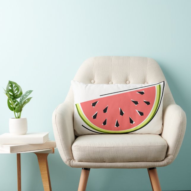 Watermelon Slice stripe classic back lumbar Cushion (Chair)