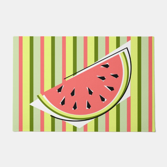 Watermelon Slice Stripe Classic Doormat (Front)