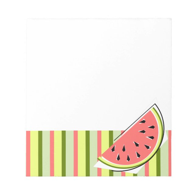 Watermelon Slice Stripe Classic Notepad (Front)