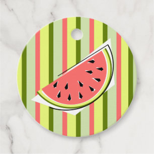 Watermelon Slice Stripe Favour Tags