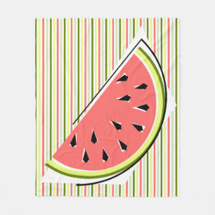Watermelon Slice Stripe Thin Fleece Blanket