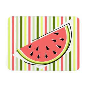 Watermelon Slice Stripe Thin Magnet
