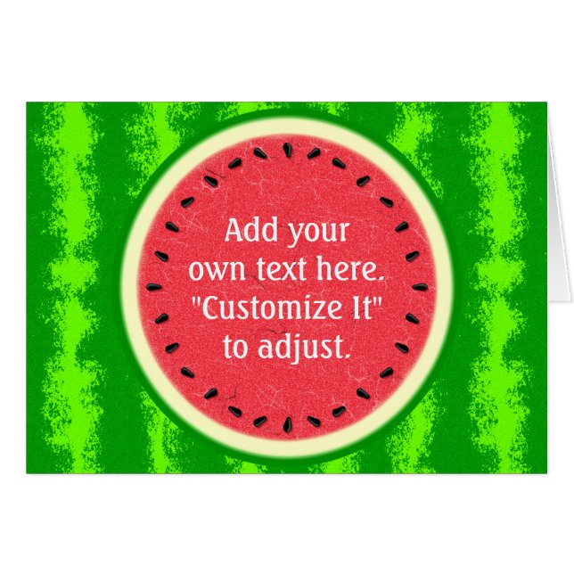 Watermelon Slice Summer Fruit Personalised (Front Horizontal)