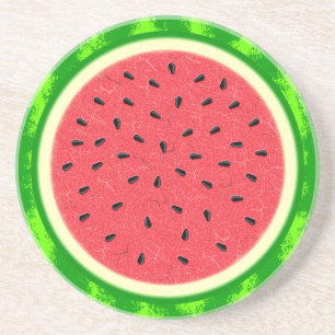 Watermelon Slice Summer Fruit with Rind Coaster