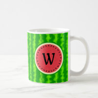 Watermelon Slice Summer Fruit with Rind Monogram