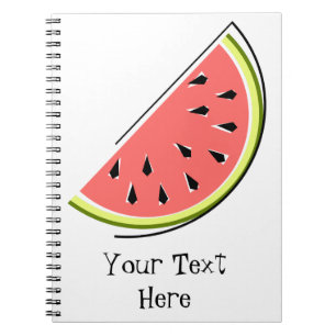 Watermelon Slice Text Notebook