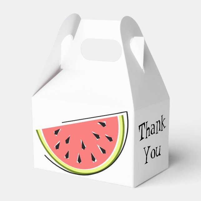 Watermelon Slice Thank You Favour Box (Front Side)