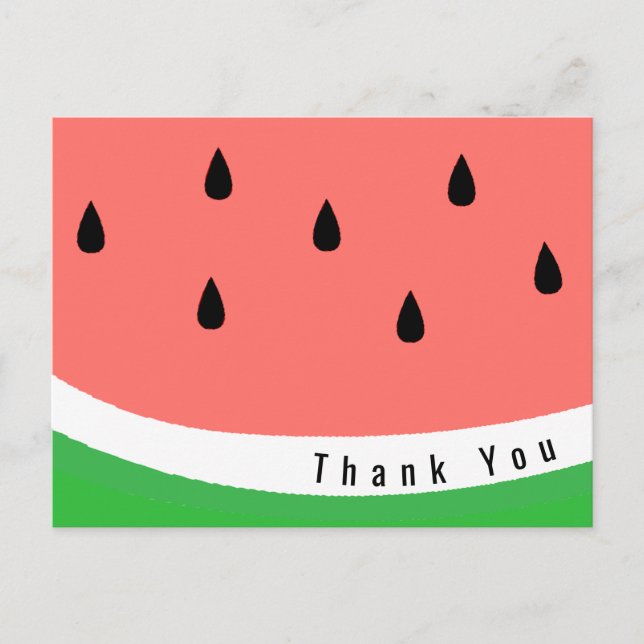 watermelon slice thank you postcard (Front)