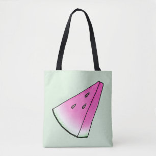 Watermelon slice tote bag