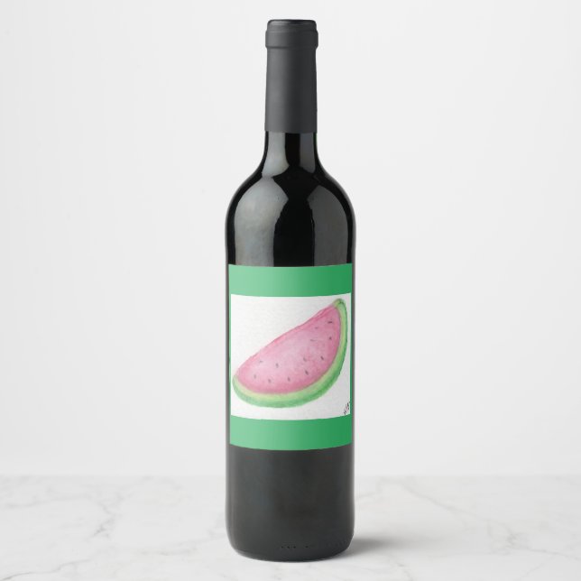 Watermelon Slice Wine Label (Front)