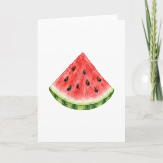 Watermelon Slice with Seeds Card