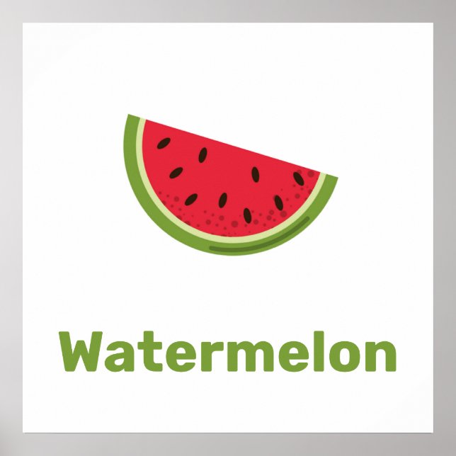 Watermelon slice with words poster (Front)