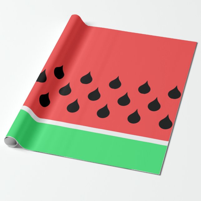 watermelon slice wrapping paper (Unrolled)