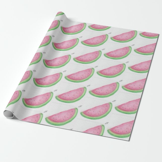 Watermelon Slice Wrapping Paper (Unrolled)