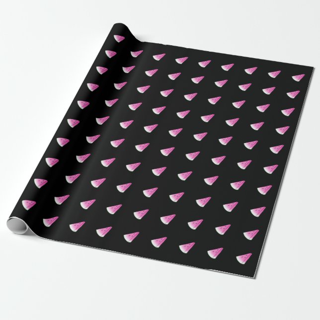 Watermelon slice wrapping paper (Unrolled)