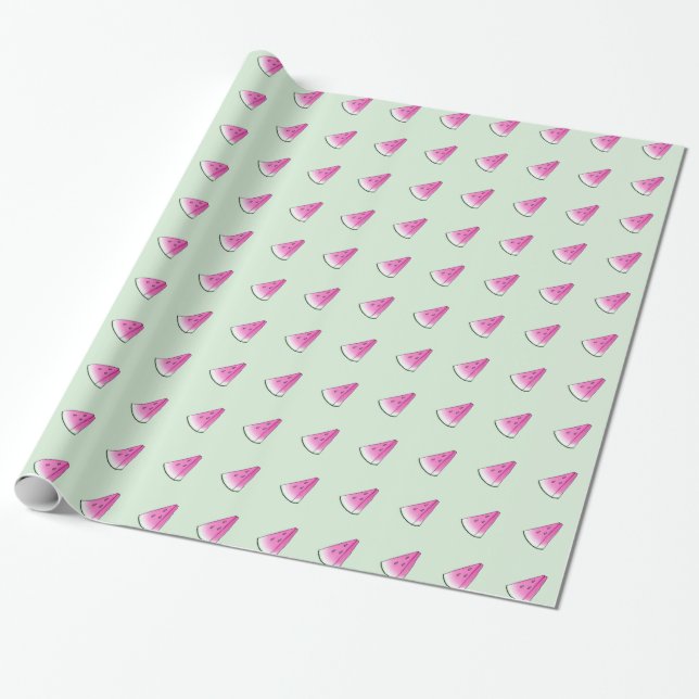 Watermelon slice wrapping paper (Unrolled)