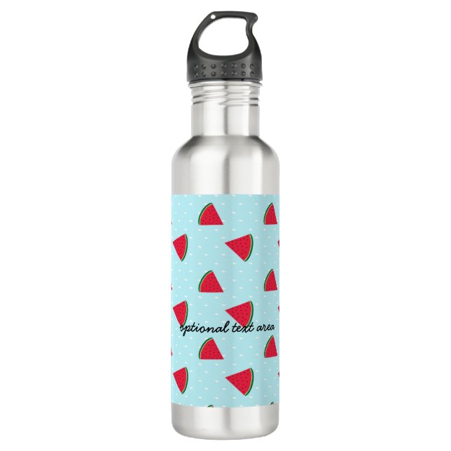 Watermelon Slices Blue Fun Summertime 710 Ml Water Bottle (Front)