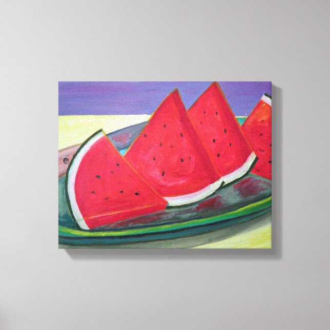 Watermelon Slices Canvas Print (Front)