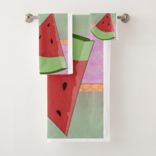 Watermelon Slices Decorative Bathroom Towel Set
