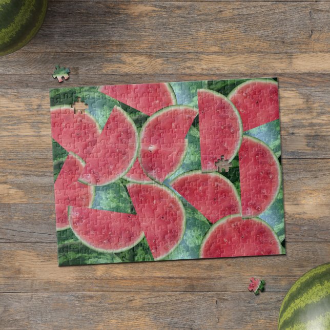 Watermelon Slices Fun Jigsaw Puzzle (Love watermelons and puzzles? This is just for you!)