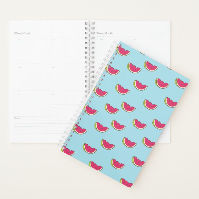 Watermelon Slices on Teal Pattern Planner (Display)
