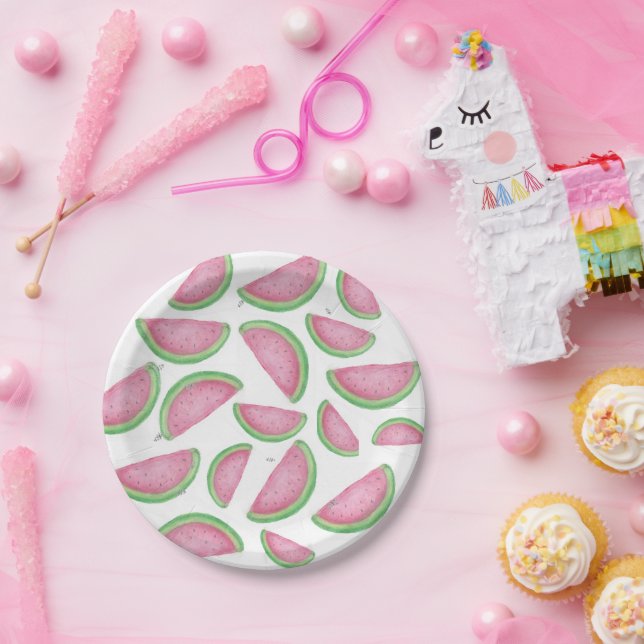 Watermelon Slices Paper Plate (Party)