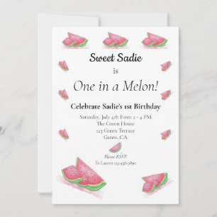 Watermelon Slices Party Invite