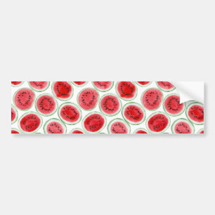 Watermelon slices pattern bumper sticker