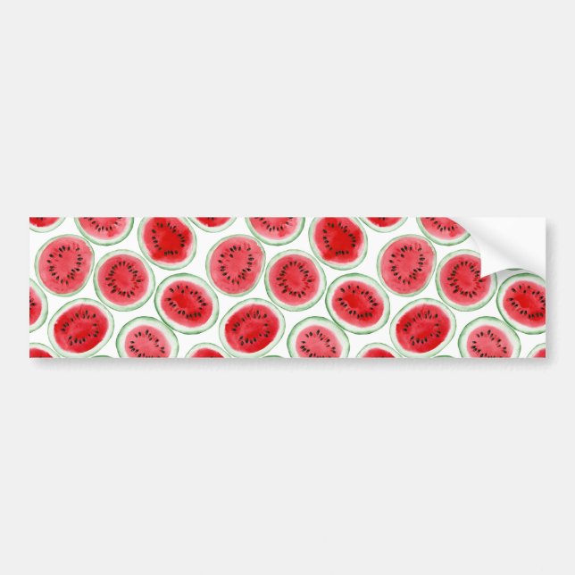 Watermelon slices pattern bumper sticker (Front)