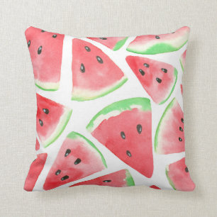 Watermelon slices pattern cushion