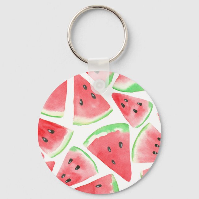 Watermelon slices pattern key ring (Front)