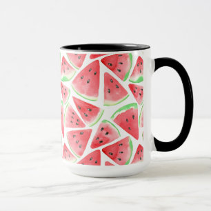 Watermelon slices pattern mug