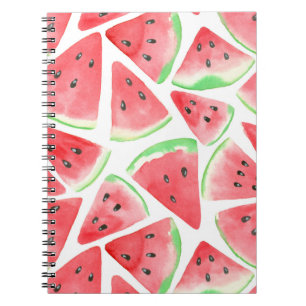 Watermelon slices pattern notebook