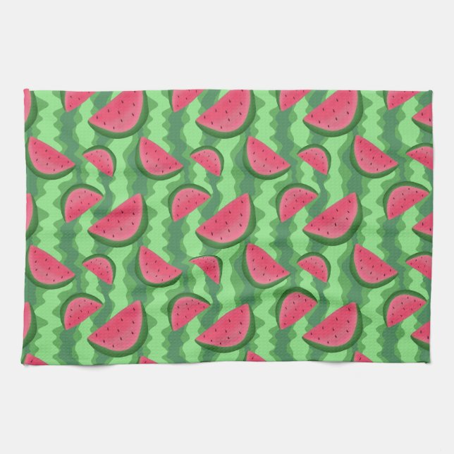 Watermelon Slices Pattern Tea Towel (Horizontal)