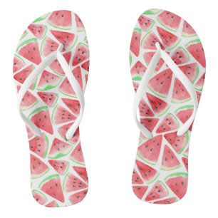 Watermelon slices pattern thongs