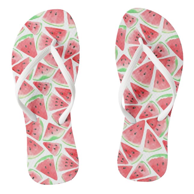 Watermelon slices pattern thongs (Footbed)