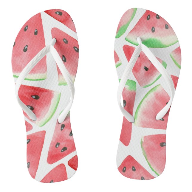 Watermelon slices pattern thongs (Footbed)