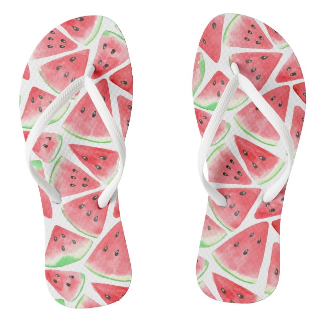 Watermelon slices pattern thongs (Footbed)